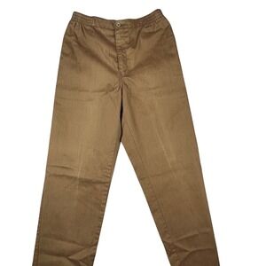 Vintage Levi's Movin' On Morini Brown Chino Pants Mens Size 32x34 Elastic Waist